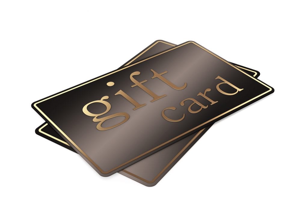 Gift cards, isolated on white