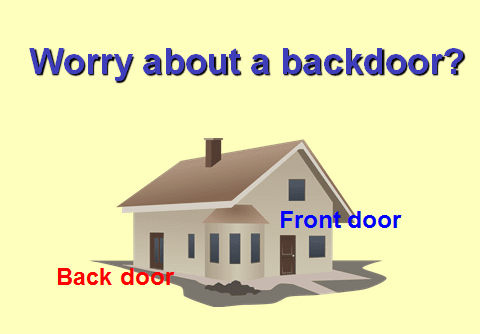 Worry about a back door