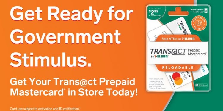 Trans@ct By 7-Eleven® Prepaid Mastercard® Can Help Unbanked Receive Stimulus Payments Sooner¹ Than a Paper Check With Direct Deposit