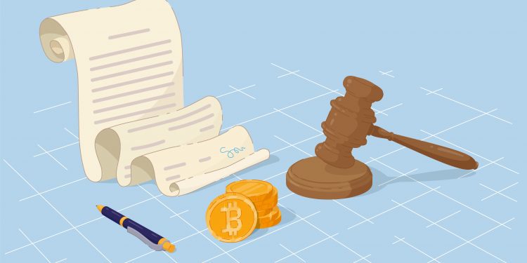 Bitcoin money legislation via judge law contract